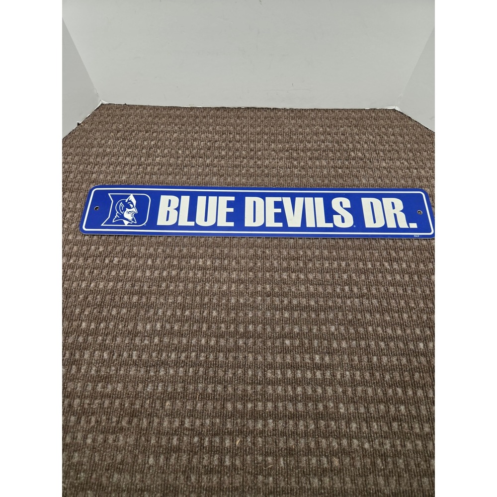 Duke Blue Devils NCAA Plastic Street Sign 24 x 4 Blue Devils Dr Fremont Die